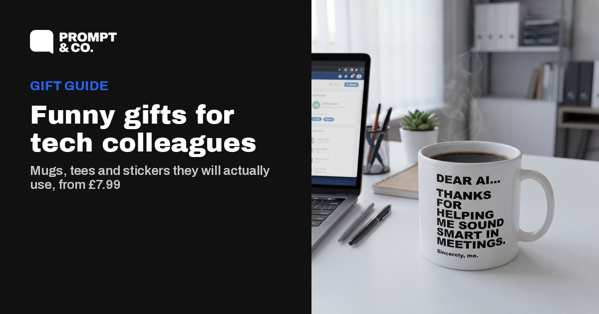 Funny gifts for tech colleagues from The Prompt & Co