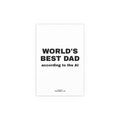 Wall print reading 'World's best dad, according to the AI'