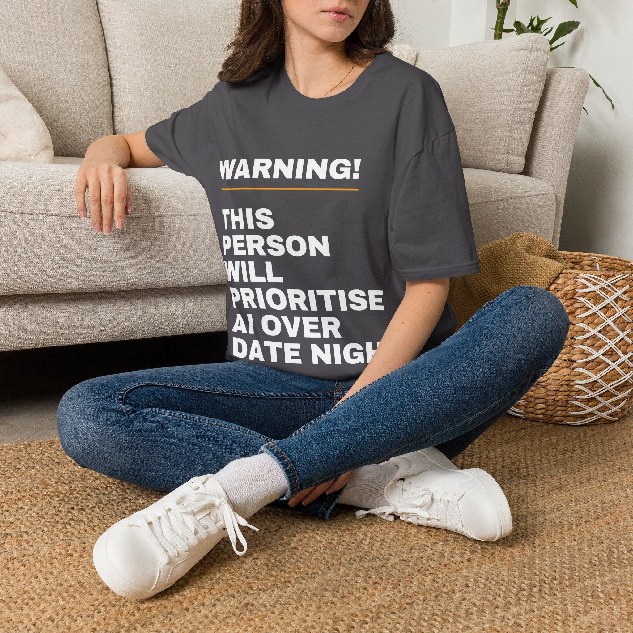Warning This Person Will Prioritise AI Over Date Night T-Shirt | Funny AI Gift