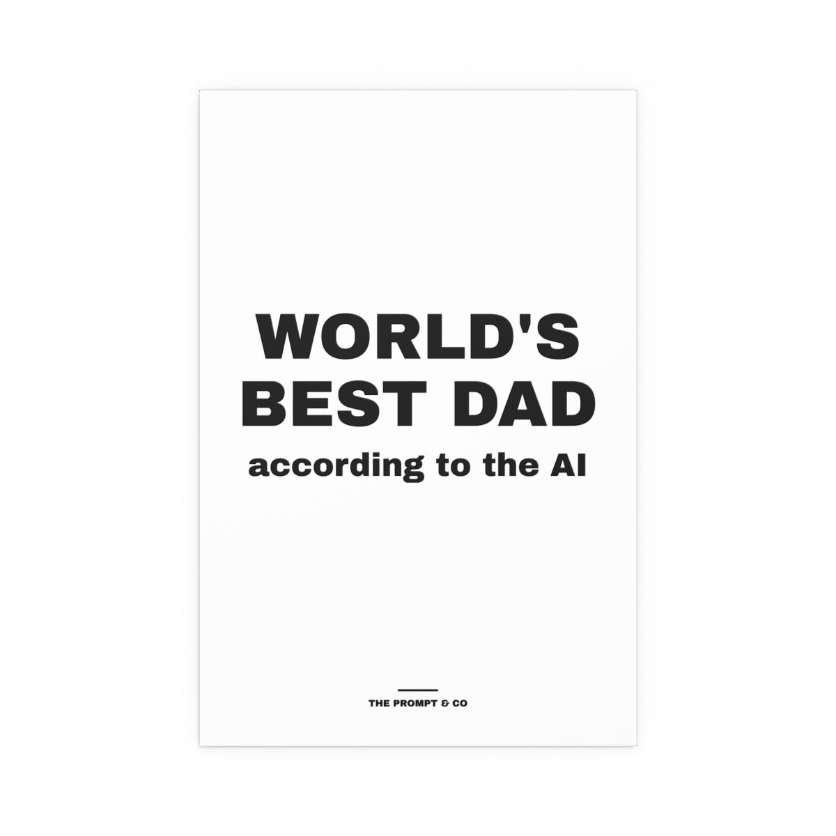 World's Best Dad wall print, 16x24in